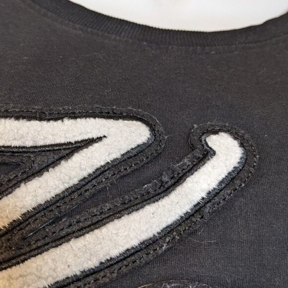 Karl LAGERFELD black ruffle sweatshirt letters Medium B1 - Picture 5 of 13